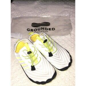 GROUNDED FOOTWEAR BAREFOOT SHOES WHITE NEON YELLOW WALK PAIN-FREE LIGHTWEIGHT
